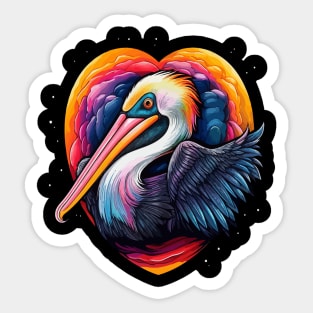 Pelican Valentine Day Sticker